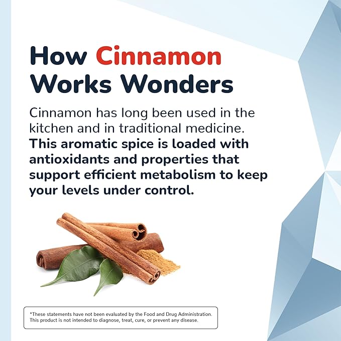 CinnaChroma Capsules - Cinnamon Supplements with 10:1 Extract Chromium Vanadium Selenium Vitamin D3 &amp K2 - Natural Sugar Blocker - 30 Capsules 1 Month Supply