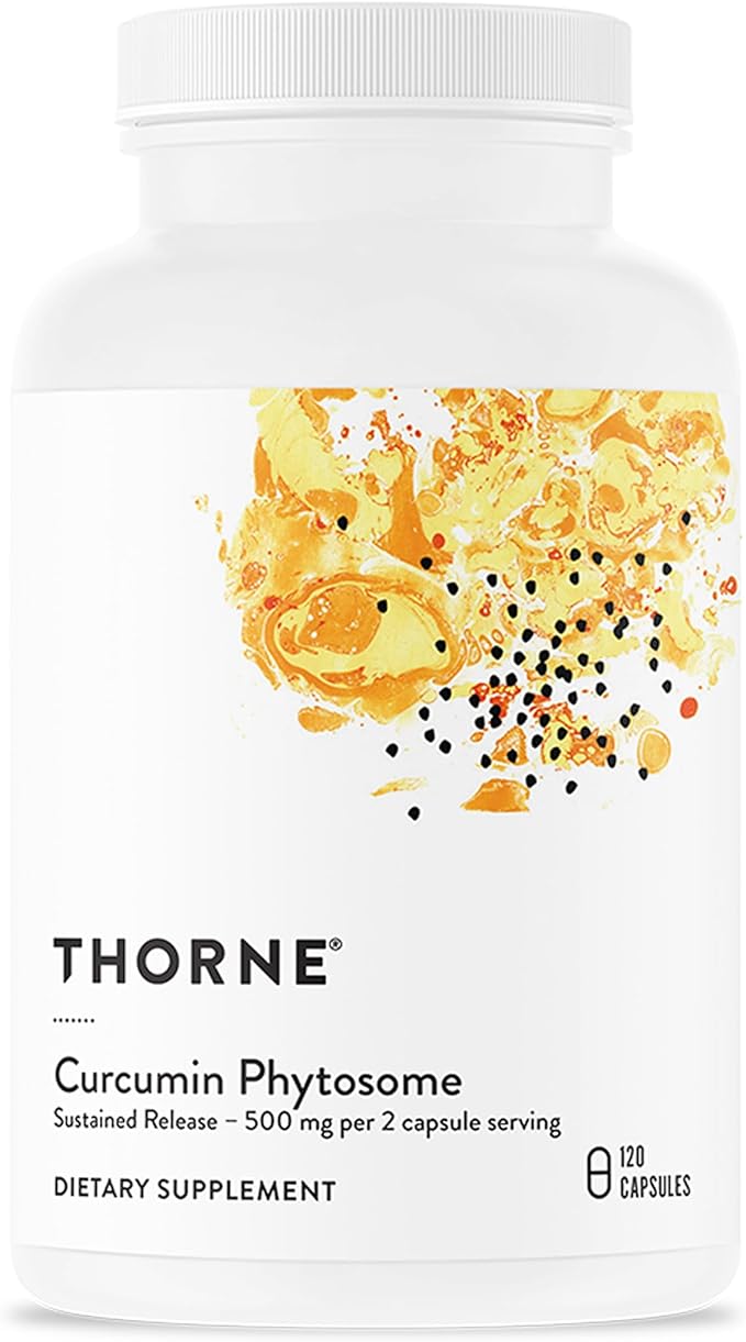 THORNE - Curcumin Phytosome 500 mg (Meriva) - Sustained Release Clinically Studied - Supports Healthy Inflammatory Response in Joints Muscles GI Tract Liver Brain &amp Nerves* - 60 Servings