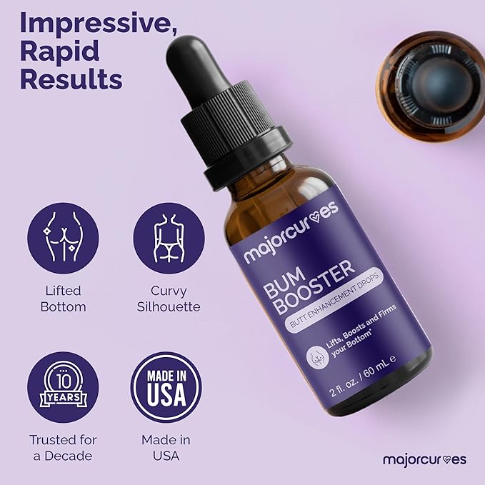 Butt Enhancement Drops - Premium Booty Building Supplements Bigger Butt Pills for Women Featuring Aguaje and Maca Extract - Fast-Acting Liquid for Fuller Lifted Toned Appearance