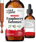 Wild &amp Organic Raspberry Ketones Extract Tincture - Liquid Raspberry Ketones Supplement - 2-Month Supply - Vegan Sugar &amp Alcohol-Free - 2 fl oz