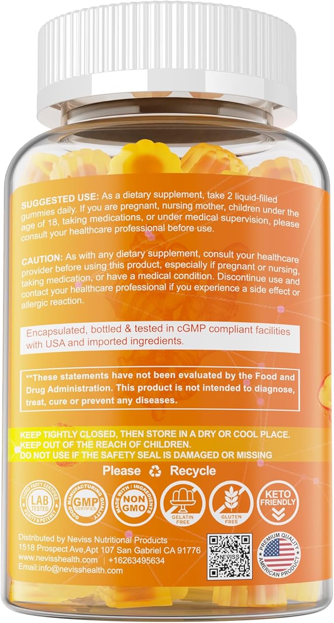 Turmeric Gummies 1000mg w/MCT Oil C8 C10 Organic Antioxidant Turmeric Curcumin Supplement with Black Pepper Extract Support Comfort Boost Energy Ultra Absorption Sugar Free 120Cts