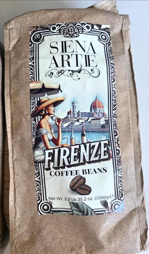 Siena Arte Firenze Italian Roasted Whole Bean Coffee 2.2 Lb (35.2 oz) Siena Arte Firenze whole bean coffee. Brand: Siena Arte Variant: Firenze Espresso Blend Form: Whole roasted beans Net Weight: 2.2