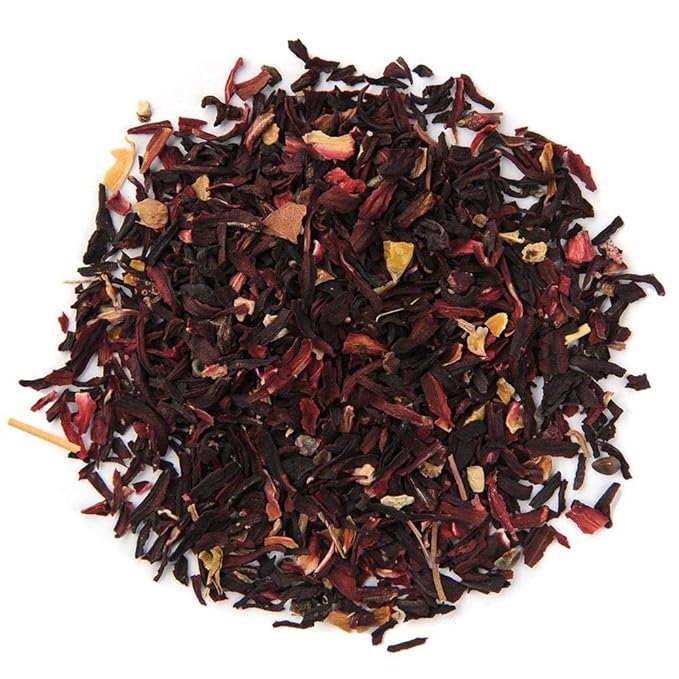 Organic Positively Tea Company Hibiscus Herbal Tea Loose Leaf 16 Ounce