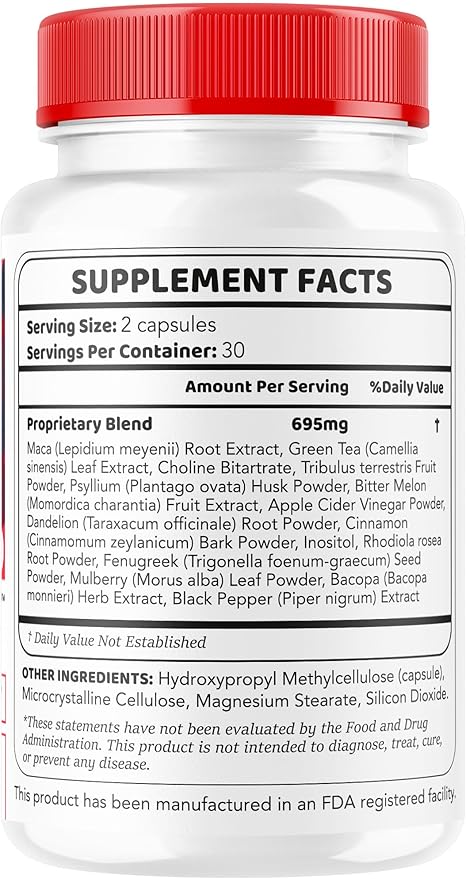 (2 Pack) GlucoBio Capsules - Official Gluco Bio Advanced Formula Support Pills - Maximum Strength Natural Gluco Bio Supplement Vitamin for Overall Health &amp Wellness Reviews 120 Capsules for 2 Mo