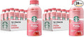 Starbucks Pink Drink Strawberry Acai with Coconut Milk 14oz Bottles (24 Pack)