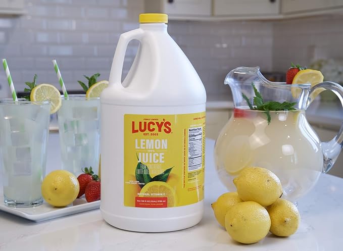 Lucy’s Family Owned - 100% Lemon Juice Gallon 128fl oz.