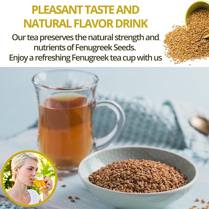 VIDA FARM 125 Fenugreek Tea Bags 100% Natural Fenugreek Herbal Tea No Additives No Caffeine No Sugar