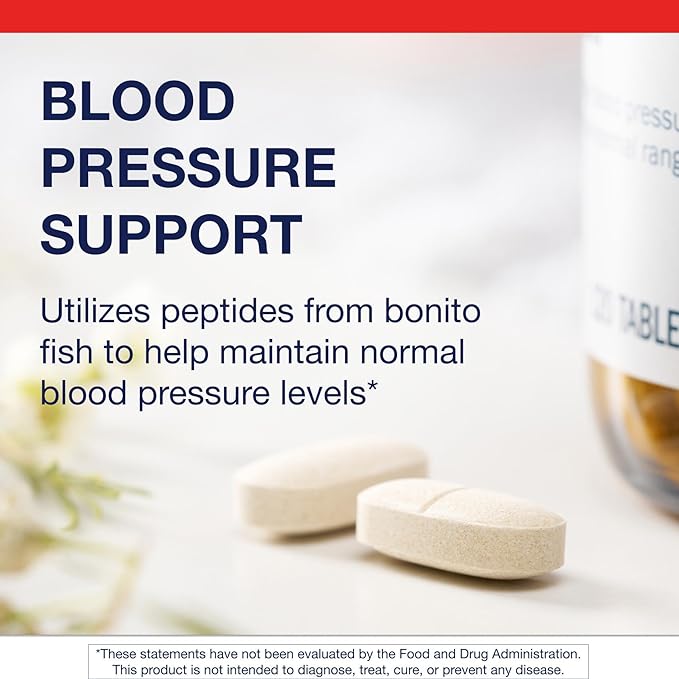 Metagenics Vasotensin - Bonito Peptide Supplement for Blood Pressure Support* - Fish Protein Formula for Circulatory &amp Heart Health* - Non-GMO Gluten-Free - 120 Tablets