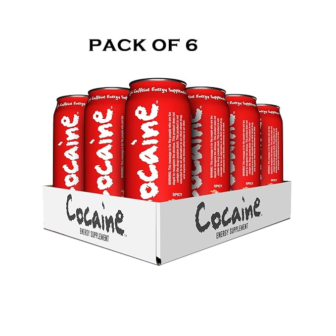 Cocaine Energy Drink 6 - 12 ounce cans (Spicy)