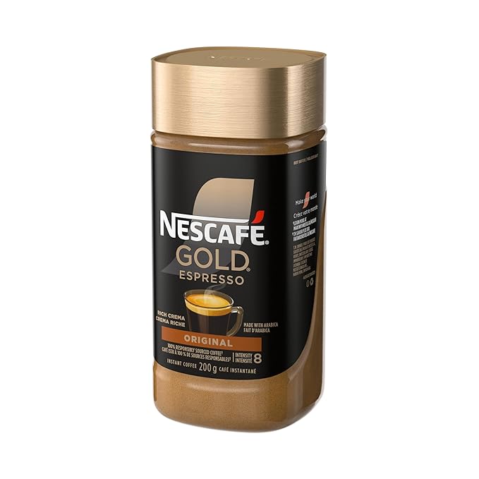 NESCAFE Gold Espresso Instant Coffee 200g/7.1 oz. {Imported from Canada}