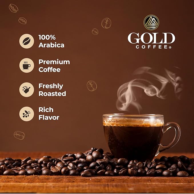 Gold Coffee | Kanaloa Premium House Blend Medium Roast Whole Bean | 100% Arabica Coffee 2 lbs. (Pack of 2)