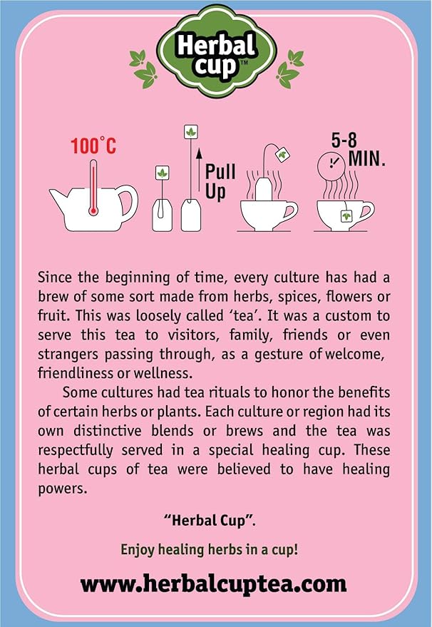 Herbal Cup Ayurveda Immune Tea Organic Echinacea Booster No Caffeine Herbal Teas (Immune Echinacea 16 Count (Pack of 6))