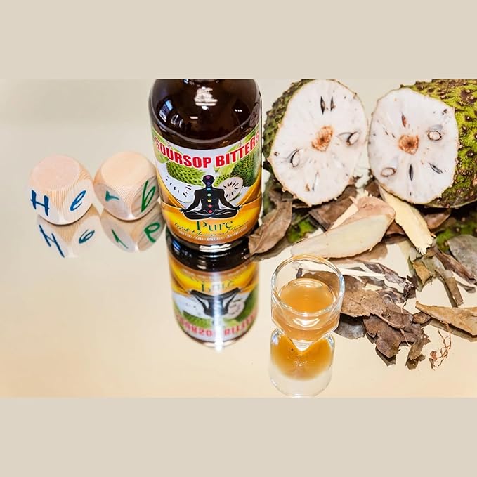 LIQUID BLENZ Pure Soursop Bitters with Moringa &amp Turmeric | Herbal Detox &amp Natural Energy Support | 16 fl oz