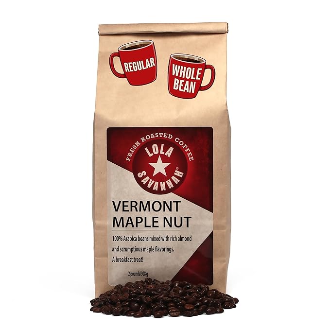 Lola Savannah Vermont Maple Nut Whole Bean Caffeinated Coffee 2lb