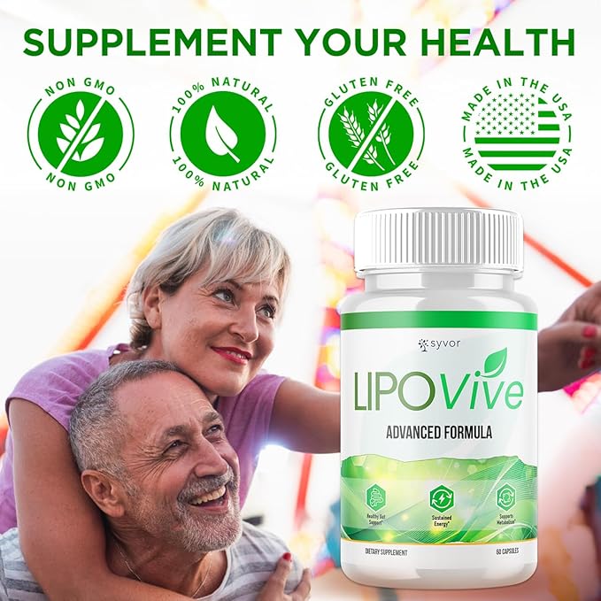 (3 Pack) Lipovive Capsules Official Lipovive Pills with All Natural Ingredients Advanced Formula Lipovivé Health &amp Active Lifestyle Support Pills Max Strength Vitamin for Women &amp Men (180 Ca