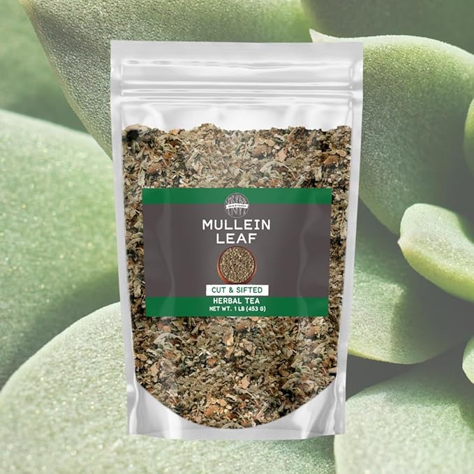 Birch &amp Meadow Mullein Leaf 1 lb Cut &amp Sifted Herbal Tea Mild Flavor