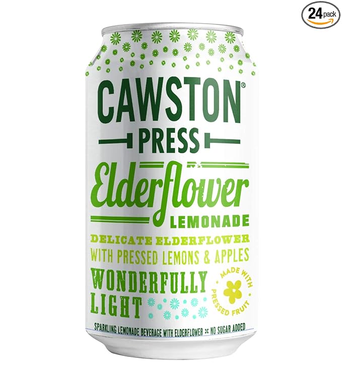 Cawston Press Sparkling Elderflower Lemonade 11.15 Ounce Cans (Pack of 24)