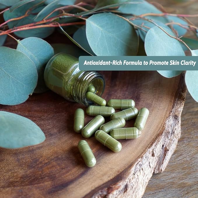 Body Magic Chlorophyll Capsules: 30 Vegan Capsules for Detox Digestion - Natural Energy Booster for Gut Health Skin Support and Oily Skin