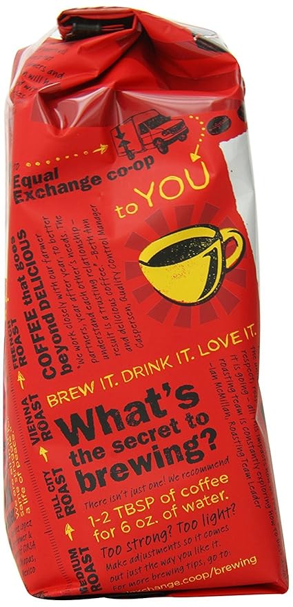 Equal Exchange Organic Ground Coffee Midnight Sun Bag 10 Ounce (Pack of 6)
