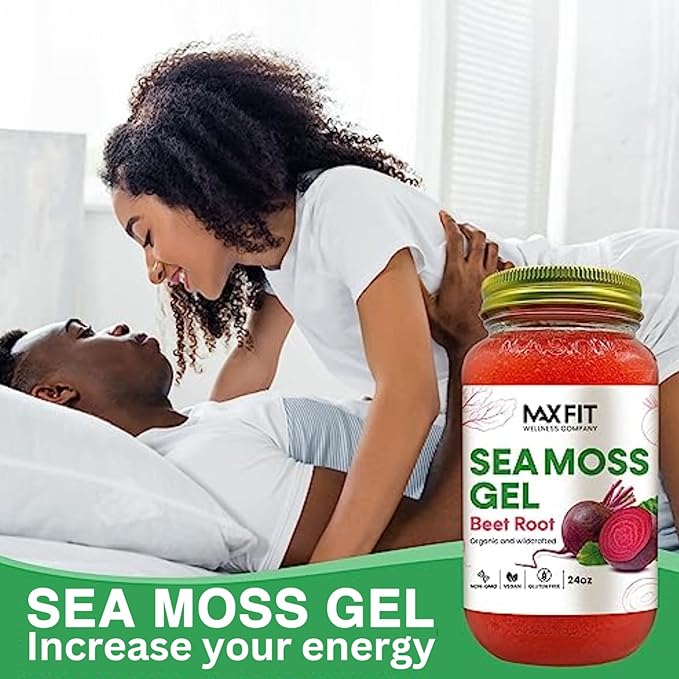 Sea Moss Gel Beet Root 24oz Wildсrafted Gold Sea Moss Gel from Saint Lucia | 92 Vitamins and Minerals | Pure Raw+Non-GMO