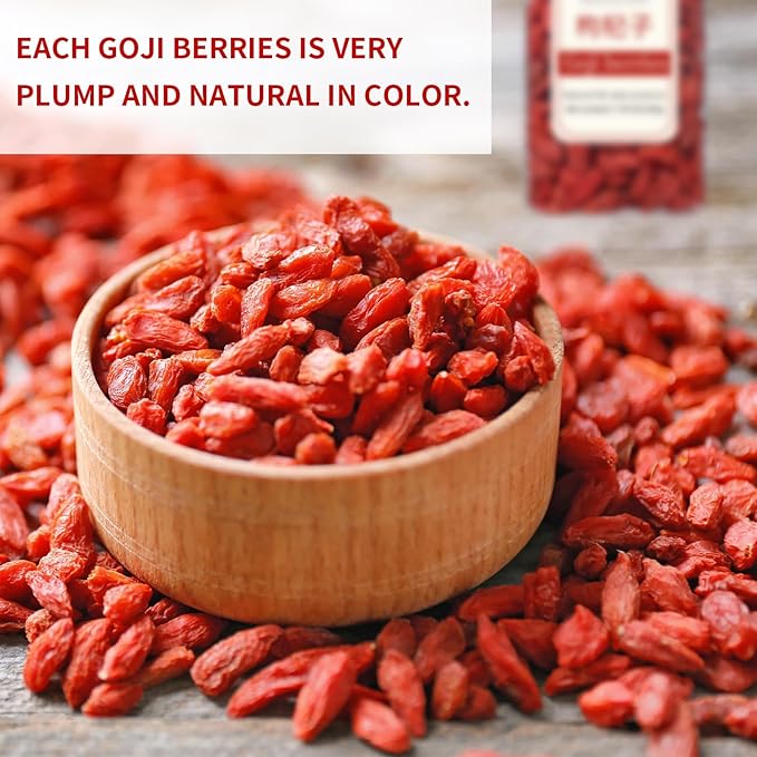 DOZO Goji Berries Premium Wolfberry |Sun-Dried Goji Berry Extra Large Great Food for Snack＆Smoothies Non-GMO No Additives 14.1oz/400g 枸杞子 红枸杞