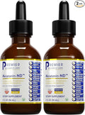 Premier Research Labs Melatonin-ND - Melatonin Liquid Liquid Melatonin for Adults Sublingual Melatonin Drops Made with Organic Ingredients Vegan Friendly - 2 Fl Oz (54 Servings) (Pack of 2)