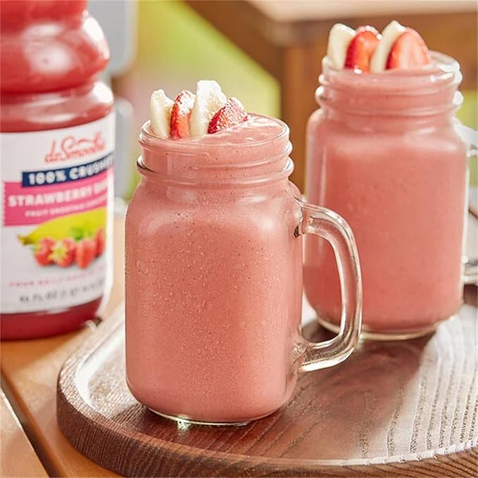 100% Crushed Strawberry Banana Fruit Smoothie Mix 46 fl. oz. WS-103DR100STRB-NPF