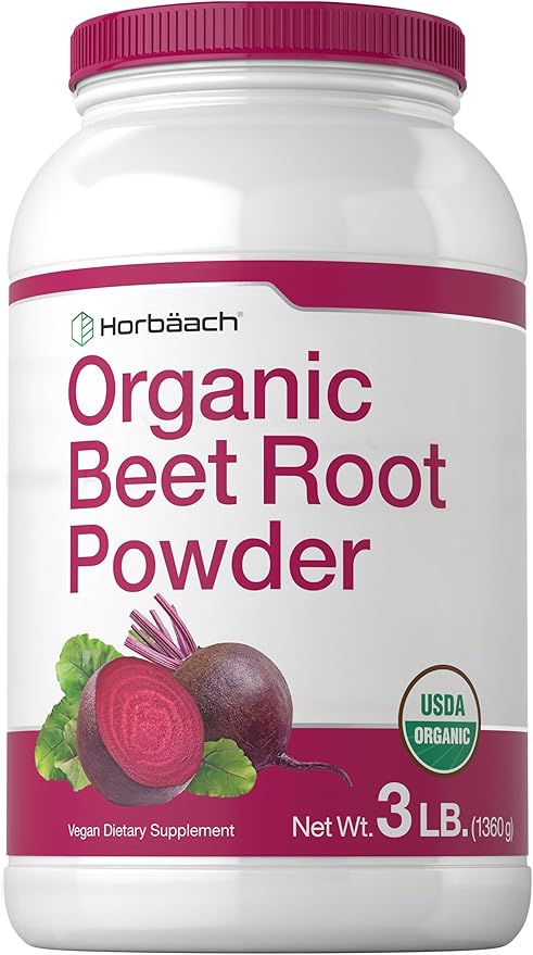 Horbäach Organic Beet Root Powder | 3lb Bulk Supplement | Raw Superfood | Vegan Non-GMO and Gluten Free Formula