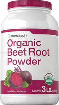 Horbäach Organic Beet Root Powder | 3lb Bulk Supplement | Raw Superfood | Vegan Non-GMO and Gluten Free Formula