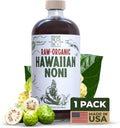 Healing Noni - 100% Pure RAW Noni Juice - USDA Organic Premium Strength Cold Pressed Hawaiian-Grown Superfood - (32oz 1 Pack)