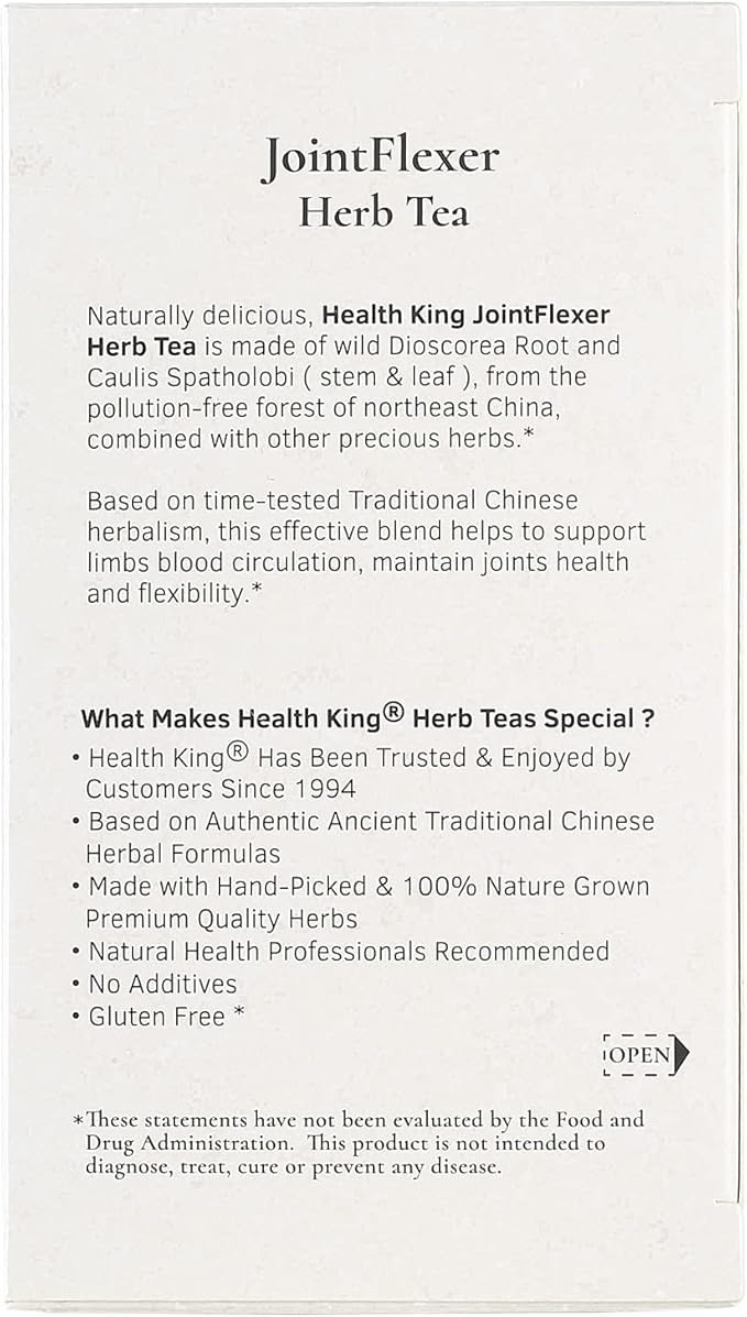 Health King Jointflexer Herb Tea Teabags 20-Count Box (Pack of 4)