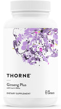 THORNE - Ginseng Plus - Supports Daily Energy Levels Mental Clarity Mood &amp Stress Management* - with Lion's Mane &amp Greek Mountain Tea - Third-Party Certified - Gluten &amp Dairy-Free - 60 C