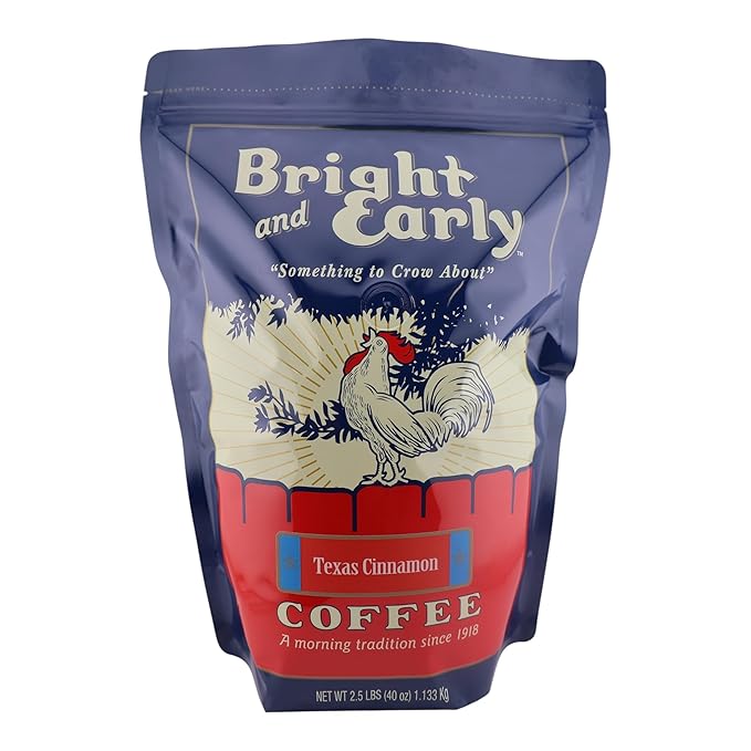 Bright and Early Texas Cinnamon - 2.5 LB Bag Ground Coffee Medium Roast Cafe De Ollo - Pack of One