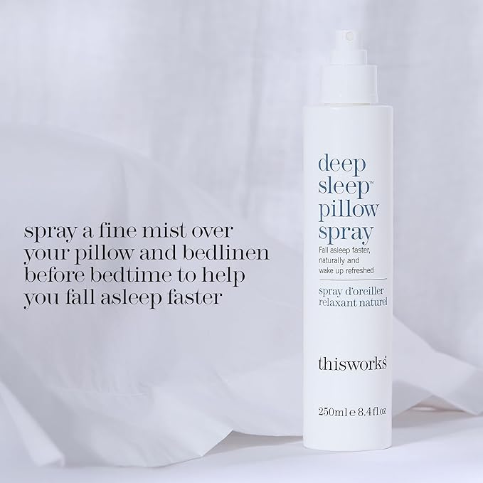 thisworks Deep Sleep Pillow Spray 250 ml - Natural Sleep Aid with Essential Oils of Lavender Vetivert and Camomile 8.4 Fl Oz