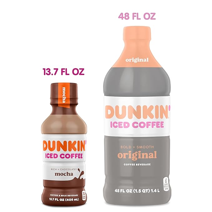 Dunkin' Mocha Iced Coffee Bottle 13.7 fl oz 12 Pack