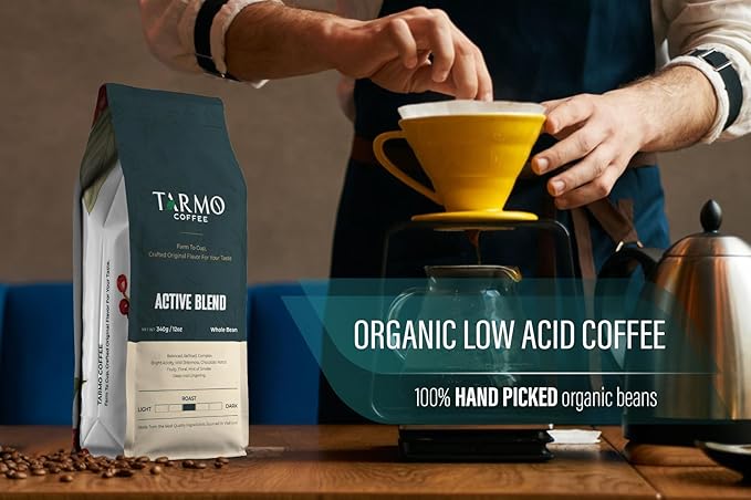 TARMO - ACTIVE BLEND | Low Acid ARABICA &amp ROBUSTA BLEND Whole Bean Coffee | Specialty Vietnamese Coffee | Single Origin Medium Roast | Premium Espresso Beans 35.5 Oz Bag