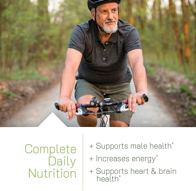 Irwin Naturals Men's Living Green Liquid-Gel Multi - 70 Essential Nutrients Full-Spectrum Vitamin Supplements for Men Wholefood Blend - Promotes Brain &amp Adrenal Support - 90 Liquid Soft-Gels