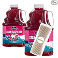 Ocean Spray Cran Raspberry Juice Drink 101.4 fl oz Plastic Bottles 2 Pack + 15 Sugarcane Disposable Straws by KOOL8SHOP Infinite Deals