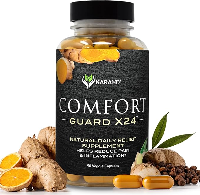 KaraMD Comfort Guard X24 | Joint &amp Movement Support Supplement | Turmeric Curcumin Boswellia &amp Ginger | Ease Muscle Discomfort &amp Joint Stiffness | Non-GMO Gluten Free &amp Vegan Friendl