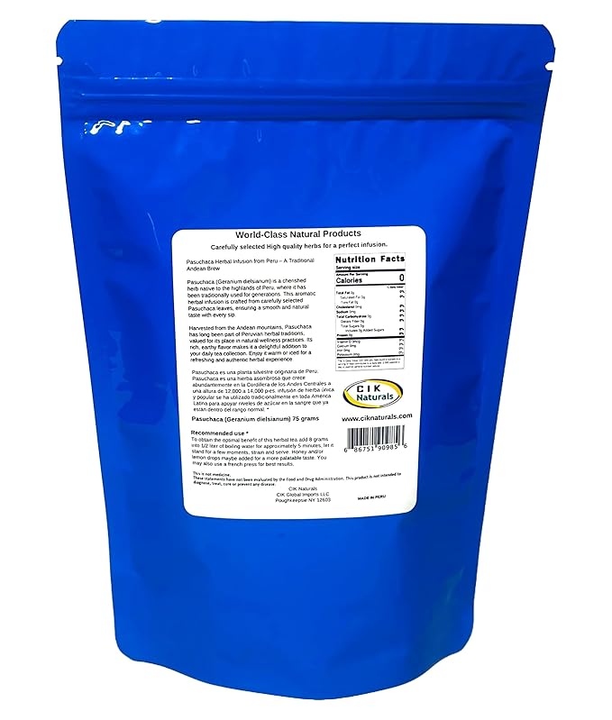 Pasuchaca Herbal Infusion Tea Andean Geranium Value (75g) Geranium dielsianum