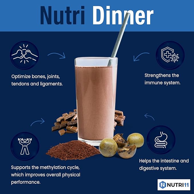 NutriDinner Collagen Protein Powder Bundle – Chocolate &amp Vanilla | Grass-Fed Collagen with Magnesium &amp B-Vitamins | Sleep &amp Recovery Support | Hydrolyzed Collagen Peptides for Joint Skin