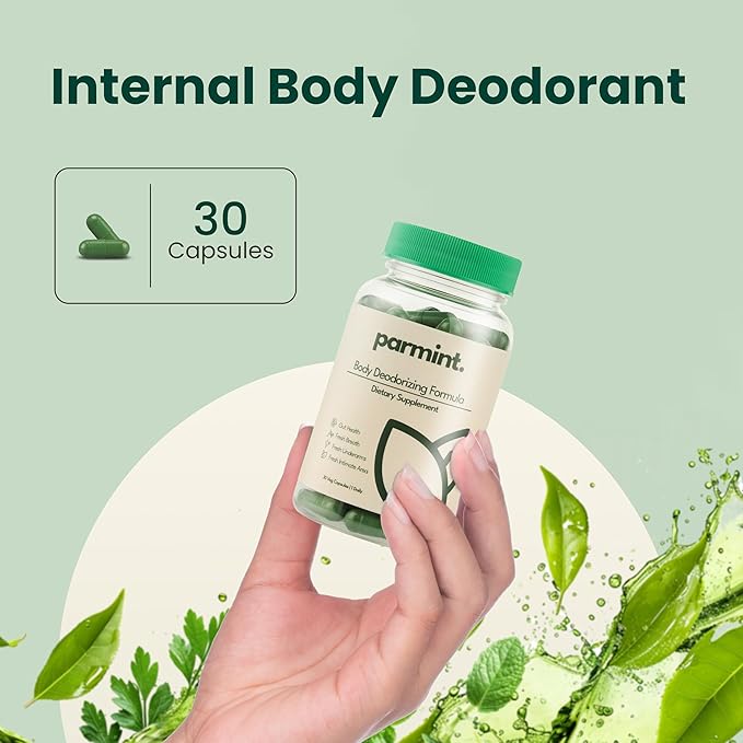 Whole Body Natural Deodorizing Supplement Vegan &amp Organic Internal Freshness Capsules for Underarms Odor Bad Breath Old People Smell Feet Odor Gluten Free 30 Capsules 1 Daily (1-Month Supply