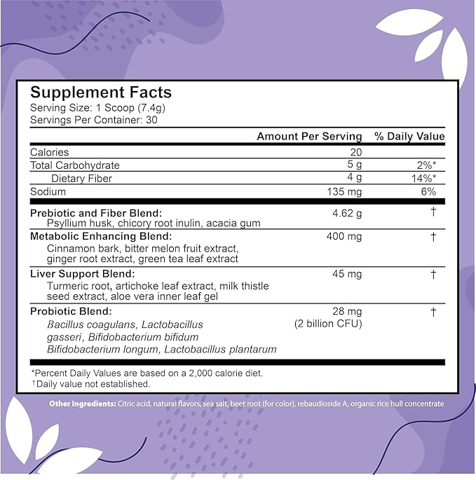 ColonSweep - Strawberry Flavored Probiotic Psyllium Husk Powder Colon Cleanser7.8 oz. Fiber Supplement Support for Gut Health - Cleanse for Bloating Relief &amp Detox- 30 Servings (Pack of 2)