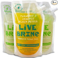 Olive My Pickle Probiotic Dill Pickle Juice for Leg Cramps - 58.5 oz | 3 Pack Dill Pickle Brine Juice with Turmeric &amp Black Pepper Probiotic Pickle Shots &amp Digestive Enzymes - 39 Pickle Juice