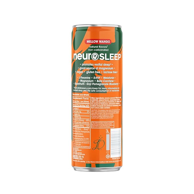 Neuro Sleep Mellow Mango 12 Fl Oz Can (Pack of 12)