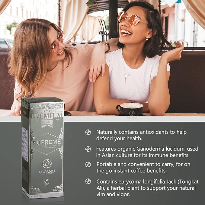 ORGANO Café Supreme 100% Ganoderma Lucidum with Ginseng (20 Sachets)