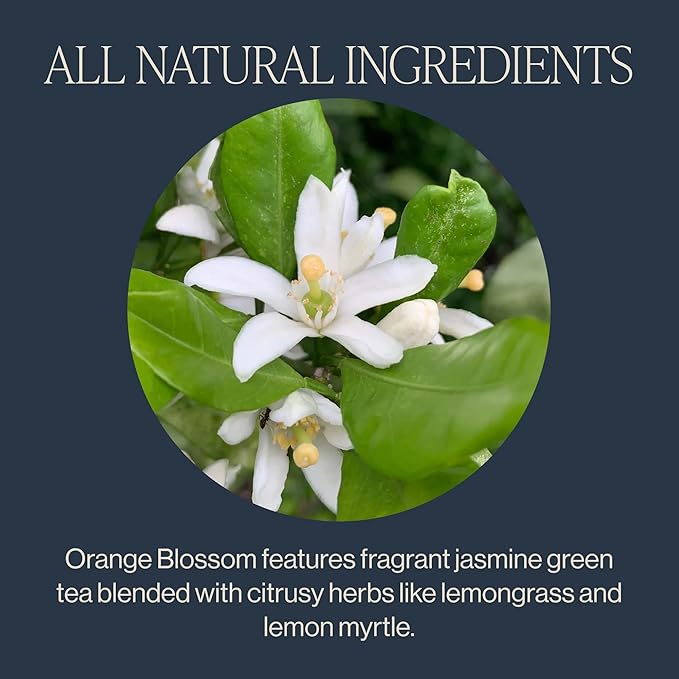 Rishi Tea Orange Blossom Green Tea - Organic Low Caffeine Loose Leaf Floral &amp Naturally Sweet Blend with Tropical Herbs and Citrus - 16 Ounces 64+ Servings