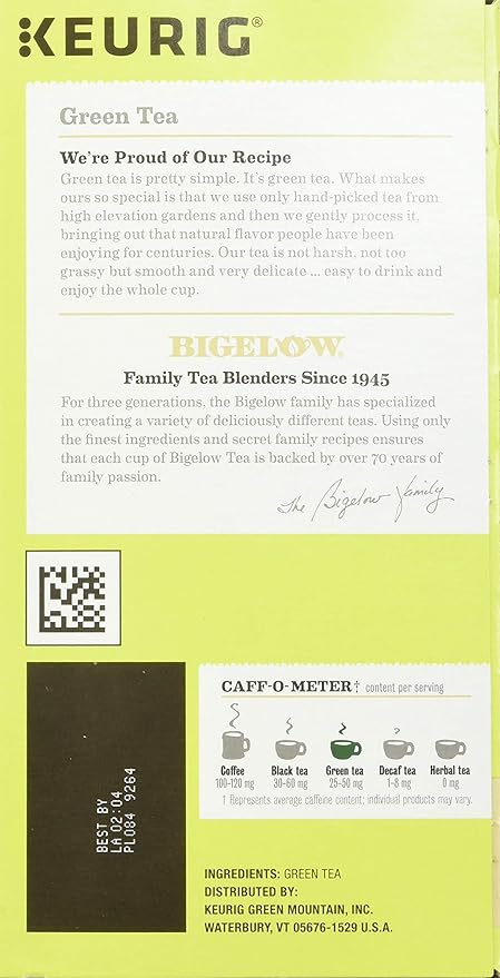Bigelow Green Tea K-Cup for Keurig Brewers (Pack of 24)