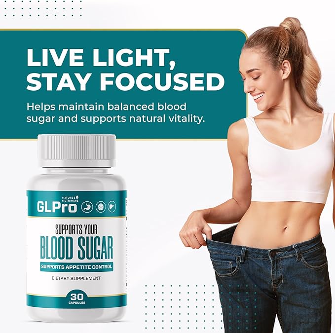 GLPro Capsules – Natural Supplement with Hawthorne Garlic Green Tea &amp Hibiscus – Non-GMO Gluten-Free Dairy-Free Vegetarian Made in USA – 30 Capsules 3 Month Supply