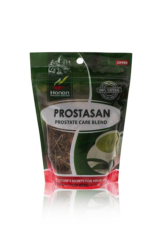 Hanan Peruvian Secrets Prostasan Herbal Tea | 100% Natural Prostate Care Blend | 1.76oz / 50g | Naturally Aids in Cleansing the Prostate and Urinary Tract - 6 Pack